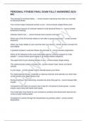 PERSONAL FITNESS FINAL EXAM FULLY ANSWERED 2024 &num;43