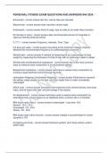 PERSONAL FITNESS EXAM QUESTIONS AND ANSWERS &num;44 2024&period;