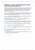 PERSONAL FITNESS&comma; CARDIOVASCULAR FITNESS QUESTIONS AND ANSWERS &num;45