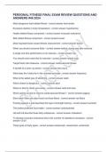 PERSONAL FITNESS FINAL EXAM REVIEW QUESTIONS AND ANSWERS &num;46 2024&period;