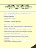 HUBS1416 PRACTICE EXAM &vert;  QUESTIONS & ANSWERS &lpar;VERIFIED&rpar; &vert;  LATEST UPDATE &vert; GRADED A&plus;