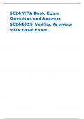 2024 VITA Basic Exam Questions and Answers 2024/2025 Verified Answers VITA Basic Exam