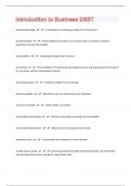 Introduction to Business DSST 899 &vert;practice exam study guide Questions And Answers&vert; Download To Pass&vert;75 Pages
