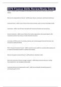 D076 Finance Skills Review&sol;Study Guide
