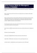 D076 Finance Skills for Managers&rpar;- Module 2 PASSED