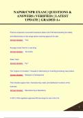 NAPSR&sol;CNPR EXAM &vert; QUESTIONS &  ANSWERS &lpar;VERIFIED&rpar; &vert; LATEST  UPDATE &vert; GRADED A&plus;