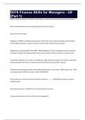 D076 Finance Skills for Managers - U9 &lpar;Part 1&rpar;