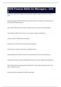D076 Finance Skills for Managers - Unit 3