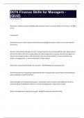D076 Finance Skills for Managers - &lpar;QUIZ&rpar;