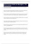 D076 Finance Skills for Managers - Pre Assessment