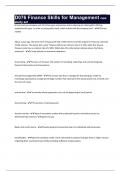 D076 Finance Skills for Management new study set