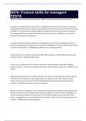 D076- Finance skills for managers TESTS