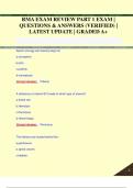 RMA EXAM REVIEW PART 1 EXAM &vert;  QUESTIONS & ANSWERS &lpar;VERIFIED&rpar; &vert;  LATEST UPDATE &vert; GRADED A&plus;