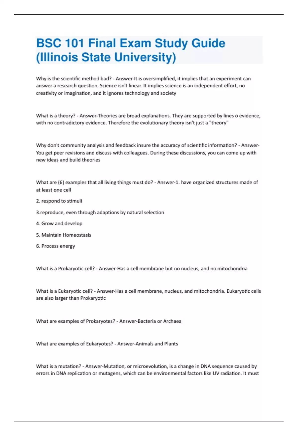 bsc-101-final-exam-study-guide-illinois-state-university-graded-a
