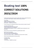 Boating test 100&percnt;  CORRECT SOLUTIONS  2023&sol;&sol;2024