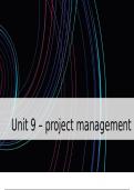 Unit 9: IT Project Management Assignment 1 Distinction