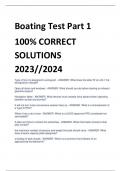 Boating Test Part 1 100&percnt; CORRECT  SOLUTIONS  2023&sol;&sol;2024