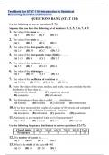 Test Bank For STAT 110- Introduction to Statistical Reasoning Question and answers.