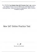 Ivy Global's New SAT Practice Test 1 set. with the New Digital Format (Current 1600 Format, 2023/2024-Present) With Questions , Answers & Answer Explanations | 100% Correct | Verified by Experts