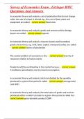 Survey of Economics Exam &comma; Litzinger RMU Questions And Answers 
