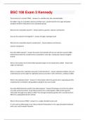 BSC 108 Exam 3 Kennedy Questions and Answers Solved 100&percnt; Correct&excl;&excl;