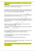 CNA Competency Exam Questions and Answers Latest  RATED A&plus;&period;
