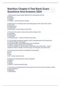 Nutrition Chapter 6 Test Bank Exam Questions And Answers 2024