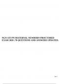 NGN ATI PN MATERNAL NEWBORN PROCTORED EXAM 2020 | 70 QUESTIONS AND ANSWERS UPDATED.