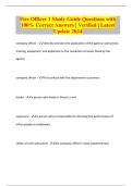 Fire Officer 1 Study Guide Questions with 100&percnt; Correct Answers &vert; Verified &vert; Latest Update 2024