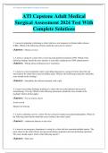 Full&semi; ATI Capstone Adult Medical Surgical  Questions All With Correct And Verified Answers 