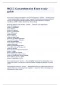MCCC Comprehensive Exam study guide Questions with correct Answers 2024