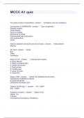 MCCC A1 quiz Questions and Answers 100&percnt; correct Answers 2024