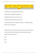 Paramedic Trauma Final Exam Questions with 100&percnt; Correct Answers &vert; Verified &vert; Latest Update 2024