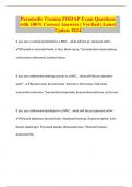 Paramedic Trauma FISDAP Exam Questions with 100&percnt; Correct Answers &vert; Verified &vert; Latest Update 2024