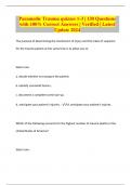 Paramedic Trauma quizzes 1-3 &vert; 130 Questions with 100&percnt; Correct Answers &vert; Verified &vert; Latest Update 2024