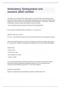 Ambulatory Test&lpar;question and answers &rpar;2024 verified to pass