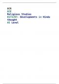 OCR GCE Religious Studies H173/07: Developments in Hindu thought AS Level