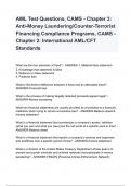 AML Test Questions, CAMS - Chapter 3: Anti-Money Laundering/Counter-Terrorist Financing Compliance Programs, CAMS - Chapter 2: International AML/CFT Standards