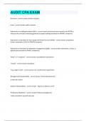 AUDIT CPA EXAM Question and answers latest update 