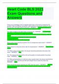 Heart Code BLS 2023 Exam Questions and Answers