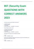 BST &sol;Security Exam QUESTIONS WITH  CORRECT ANSWERS  2023