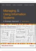 Managing and Using Information Systems: A Strategic Approach, 6th Edition Complete Test Bank