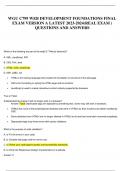 WGU C799 WEB DEVELOPMENT FOUNDATIONS FINAL  EXAM VERSION A LATEST 2023-2024&lpar;REAL EXAM &rpar; QUESTIONS AND ANSWERS