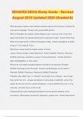 REHS&sol;RS NEHA Study Guide - Revised August 2019 Updated 2024 &lpar;Graded A&rpar;