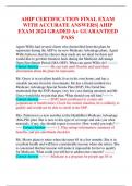 AHIP CERTIFICATION FINAL EXAM WITH ACCURATE ANSWERS&vert; AHIP EXAM 2024 GRADED A&plus; GUARANTEED PASS