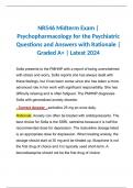 NR546 Midterm Exam | Psychopharmacology for the Psychiatric Questions and Answers with Rationale | Graded A+ | Latest 2024
