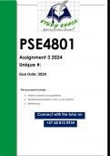 PSE4801 Assignment 3 &lpar;QUALITY ANSWERS&rpar; 2024