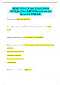 BIO202 Final Exam Study Guide (Straighterline A&P II) Questions and  Answers Rated A+