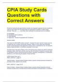 CPIA Study Cards Questions with Correct Answers