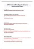 NURS 611 Test 1 Patho Maryville University&colon; Questions and Answers